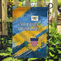United States Virgin Islands Garden Flag with Blue Yellow Eagle Design and Government Seal - Wonder Print Shop