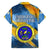United States Virgin Islands Hawaiian Shirt with Blue Yellow Eagle Design and Government Seal - Wonder Print Shop