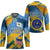 United States Virgin Islands Hockey Jersey with Blue Yellow Eagle Design and Government Seal - Wonder Print Shop