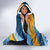 United States Virgin Islands Hooded Blanket with Blue Yellow Eagle Design and Government Seal - Wonder Print Shop