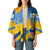 United States Virgin Islands Kimono with Blue Yellow Eagle Design and Government Seal - Wonder Print Shop
