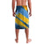 United States Virgin Islands Lavalava with Blue Yellow Eagle Design and Government Seal - Wonder Print Shop