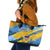 United States Virgin Islands Leather Tote Bag with Blue Yellow Eagle Design and Government Seal - Wonder Print Shop