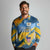 United States Virgin Islands Long Sleeve Polo Shirt with Blue Yellow Eagle Design and Government Seal - Wonder Print Shop
