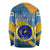 United States Virgin Islands Long Sleeve Shirt with Blue Yellow Eagle Design and Government Seal - Wonder Print Shop