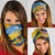 United States Virgin Islands Neck Gaiter with Blue Yellow Eagle Design and Government Seal - Wonder Print Shop
