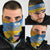 United States Virgin Islands Neck Gaiter with Blue Yellow Eagle Design and Government Seal - Wonder Print Shop
