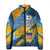 United States Virgin Islands Padded Jacket with Blue Yellow Eagle Design and Government Seal - Wonder Print Shop