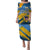 United States Virgin Islands Puletasi with Blue Yellow Eagle Design and Government Seal - Wonder Print Shop