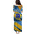United States Virgin Islands Puletasi with Blue Yellow Eagle Design and Government Seal - Wonder Print Shop
