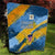 United States Virgin Islands Quilt with Blue Yellow Eagle Design and Government Seal - Wonder Print Shop