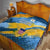 United States Virgin Islands Quilt with Blue Yellow Eagle Design and Government Seal - Wonder Print Shop