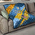 United States Virgin Islands Quilt with Blue Yellow Eagle Design and Government Seal - Wonder Print Shop