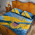 United States Virgin Islands Quilt Bed Set with Blue Yellow Eagle Design and Government Seal - Wonder Print Shop