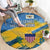 United States Virgin Islands Round Carpet with Blue Yellow Eagle Design and Government Seal - Wonder Print Shop
