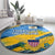 United States Virgin Islands Round Carpet with Blue Yellow Eagle Design and Government Seal - Wonder Print Shop
