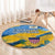 United States Virgin Islands Round Carpet with Blue Yellow Eagle Design and Government Seal - Wonder Print Shop