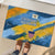 United States Virgin Islands Rubber Doormat with Blue Yellow Eagle Design and Government Seal - Wonder Print Shop