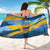 United States Virgin Islands Sarong with Blue Yellow Eagle Design and Government Seal - Wonder Print Shop