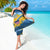 United States Virgin Islands Sarong with Blue Yellow Eagle Design and Government Seal - Wonder Print Shop