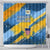 United States Virgin Islands Shower Curtain with Blue Yellow Eagle Design and Government Seal - Wonder Print Shop