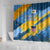 United States Virgin Islands Shower Curtain with Blue Yellow Eagle Design and Government Seal - Wonder Print Shop