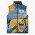 United States Virgin Islands Sleeveless Puffer Jacket with Blue Yellow Eagle Design and Government Seal - Wonder Print Shop