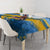 United States Virgin Islands Tablecloth with Blue Yellow Eagle Design and Government Seal - Wonder Print Shop