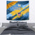 United States Virgin Islands Tapestry with Blue Yellow Eagle Design and Government Seal - Wonder Print Shop