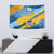 United States Virgin Islands Tapestry with Blue Yellow Eagle Design and Government Seal - Wonder Print Shop