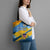 United States Virgin Islands Tote Bag with Blue Yellow Eagle Design and Government Seal - Wonder Print Shop