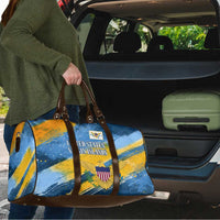 United States Virgin Islands Travel Bag with Blue Yellow Eagle Design and Government Seal - Wonder Print Shop