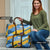 United States Virgin Islands Travel Bag with Blue Yellow Eagle Design and Government Seal - Wonder Print Shop