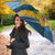 United States Virgin Islands Umbrella with Blue Yellow Eagle Design and Government Seal - Wonder Print Shop