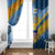 United States Virgin Islands Window Curtain with Blue Yellow Eagle Design and Government Seal - Wonder Print Shop