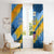United States Virgin Islands Window Curtain with Blue Yellow Eagle Design and Government Seal - Wonder Print Shop