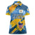 United States Virgin Islands Women Polo Shirt with Blue Yellow Eagle Design and Government Seal - Wonder Print Shop