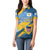 United States Virgin Islands Women Polo Shirt with Blue Yellow Eagle Design and Government Seal - Wonder Print Shop