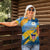 United States Virgin Islands Women Polo Shirt with Blue Yellow Eagle Design and Government Seal - Wonder Print Shop