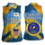 United States Virgin Islands Women Sleeveless Polo Shirt with Blue Yellow Eagle Design and Government Seal - Wonder Print Shop