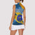 United States Virgin Islands Women Sleeveless Polo Shirt with Blue Yellow Eagle Design and Government Seal - Wonder Print Shop