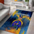 United States Virgin Islands Area Rug with Blue Yellow Government Seal Design and Bald Eagle - Wonder Print Shop