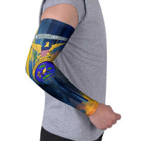 United States Virgin Islands Arm Sleeves with Blue Yellow Government Seal Design and Bald Eagle - Wonder Print Shop