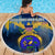 United States Virgin Islands Beach Blanket with Blue Yellow Government Seal Design and Bald Eagle - Wonder Print Shop