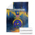 United States Virgin Islands Blanket with Blue Yellow Government Seal Design and Bald Eagle - Wonder Print Shop