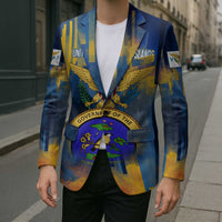 United States Virgin Islands Blazer with Blue Yellow Government Seal Design and Bald Eagle - Wonder Print Shop