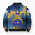 United States Virgin Islands Bomber Puffer Jacket with Blue Yellow Government Seal Design and Bald Eagle - Wonder Print Shop