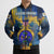 United States Virgin Islands Bomber Puffer Jacket with Blue Yellow Government Seal Design and Bald Eagle - Wonder Print Shop