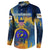 United States Virgin Islands Button Sweatshirt with Blue Yellow Government Seal Design and Bald Eagle - Wonder Print Shop