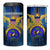 United States Virgin Islands 4 in 1 Can Cooler Tumbler with Blue Yellow Government Seal Design and Bald Eagle - Wonder Print Shop